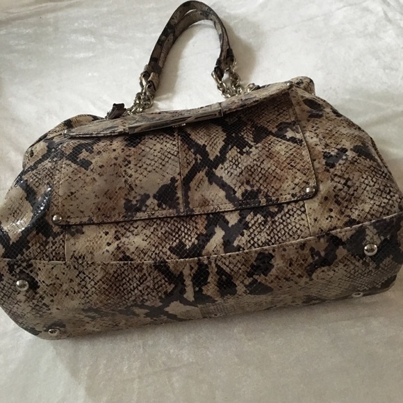 B Makowsky Natural Python Bag - Picture 5 of 9
